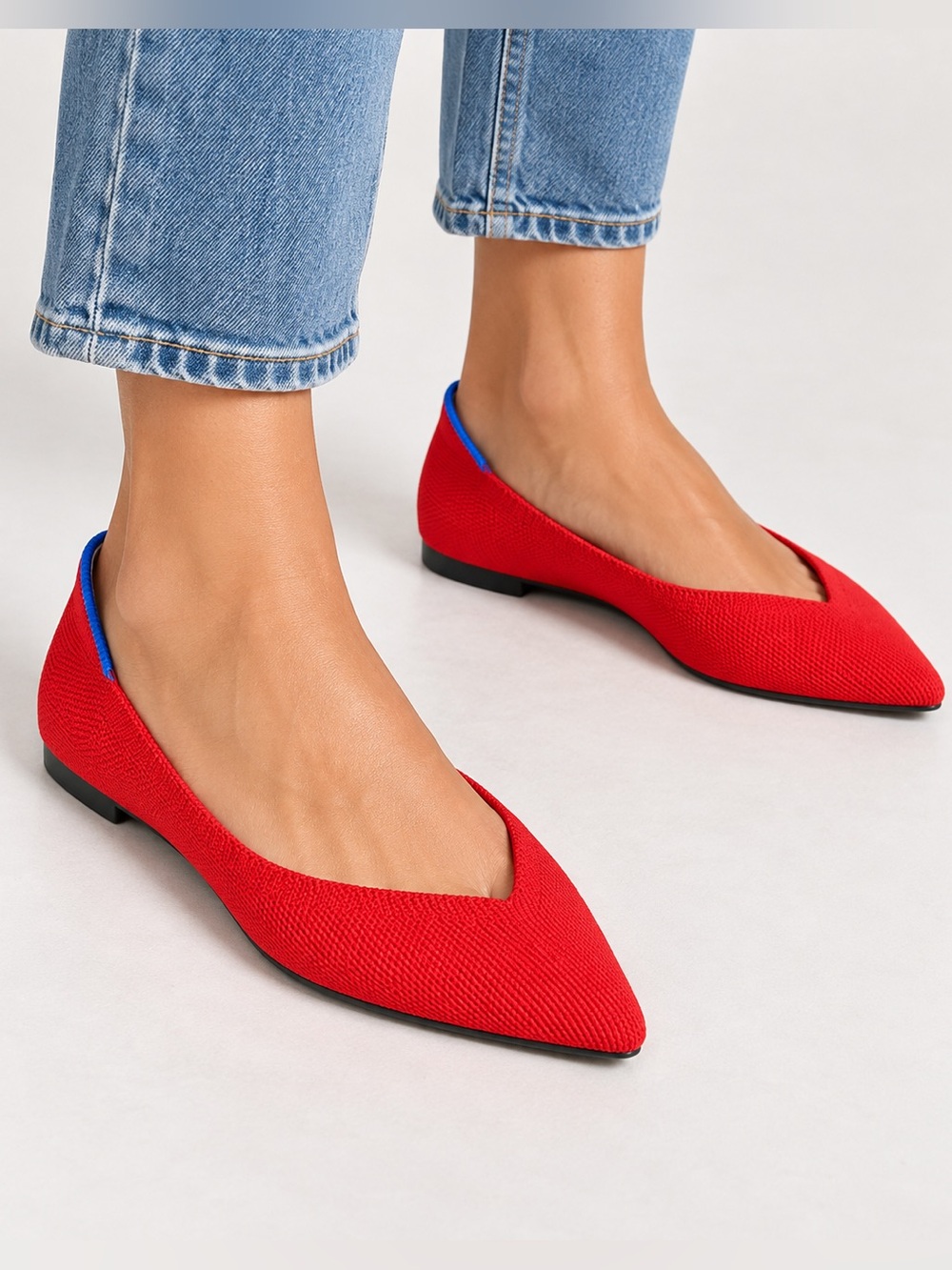 Rothy's The Point Ballet Flats Shoes Cherry Red Women’s US 9 EU 40